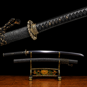Katana Lama Leggendaria Acciaio Damasco Viola (Versione Affilata)