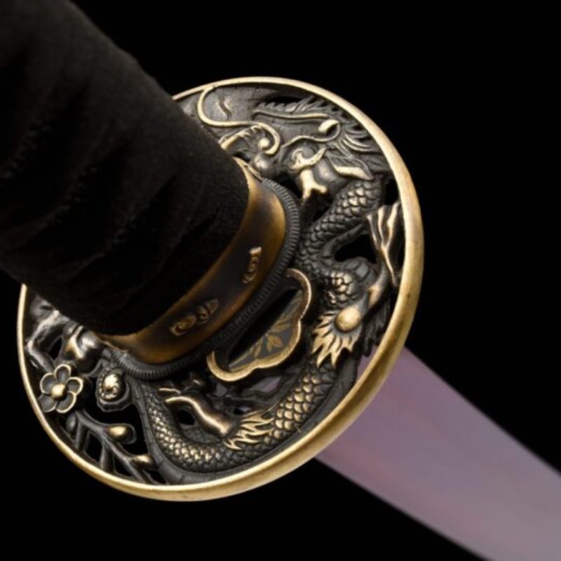 Katana Owase Acciaio al Manganese Viola (Versione Affilata)
