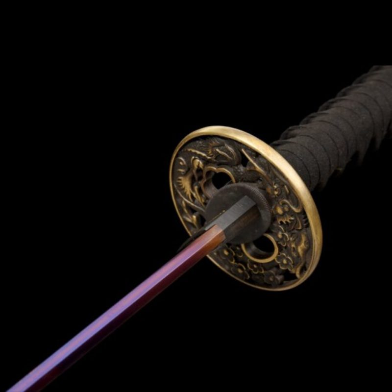 Katana Owase Acciaio al Manganese Viola (Versione Affilata)