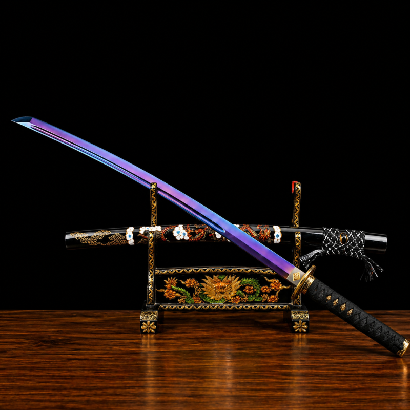 Katana Owase Acciaio al Manganese Viola (Versione Affilata)