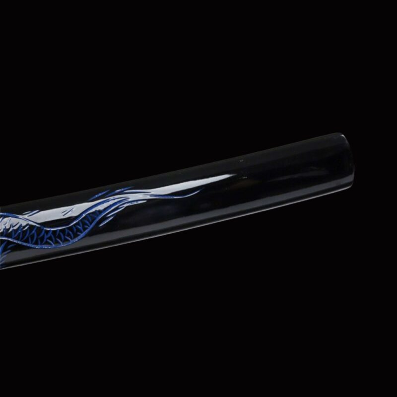 Katana del Re Drago Blu Acciaio T10 (Versione Affilata)