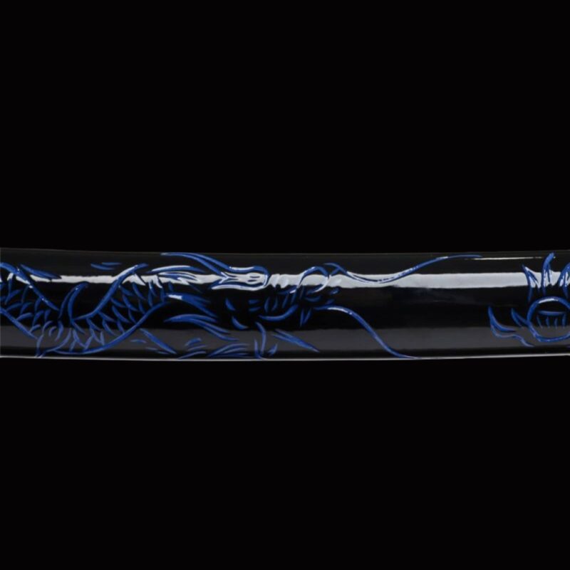 Katana del Re Drago Blu Acciaio T10 (Versione Affilata)