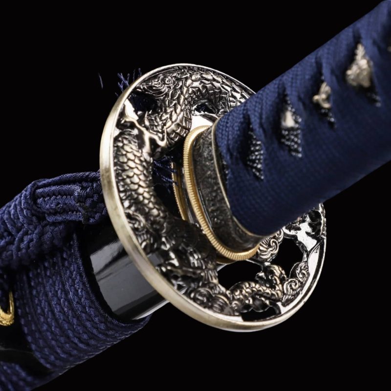 Katana del Re Drago Blu Acciaio T10 (Versione Affilata)