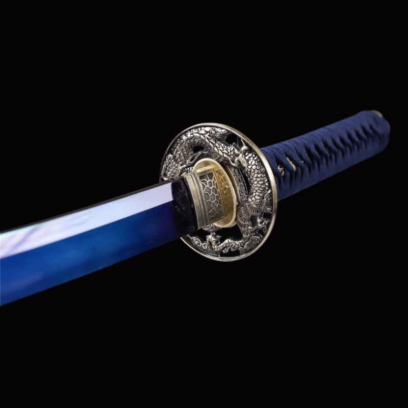Katana del Re Drago Blu Acciaio T10 (Versione Affilata)