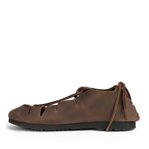 003 Sandali in nabuk marrone