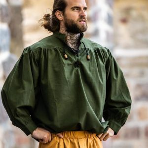 Camicia medievale “Ludwig” vert Verde