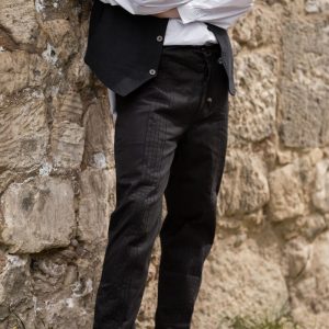 Pantaloni medievali nobili "Oskar" con decorative stitching