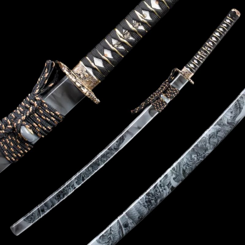 Katana Tsubasa (Acciaio Damasco Rustico)