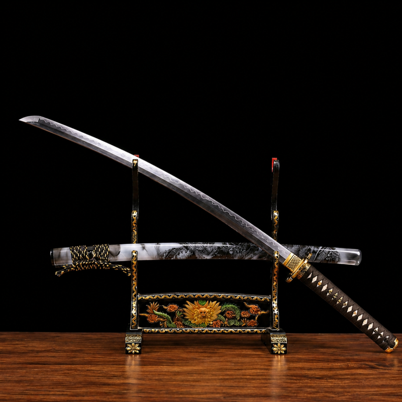 Katana Tsubasa (Acciaio Damasco Rustico)