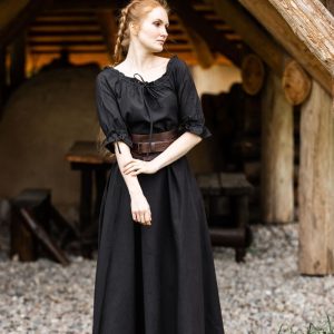 Vestito lungo a maniche corte "Melisande"