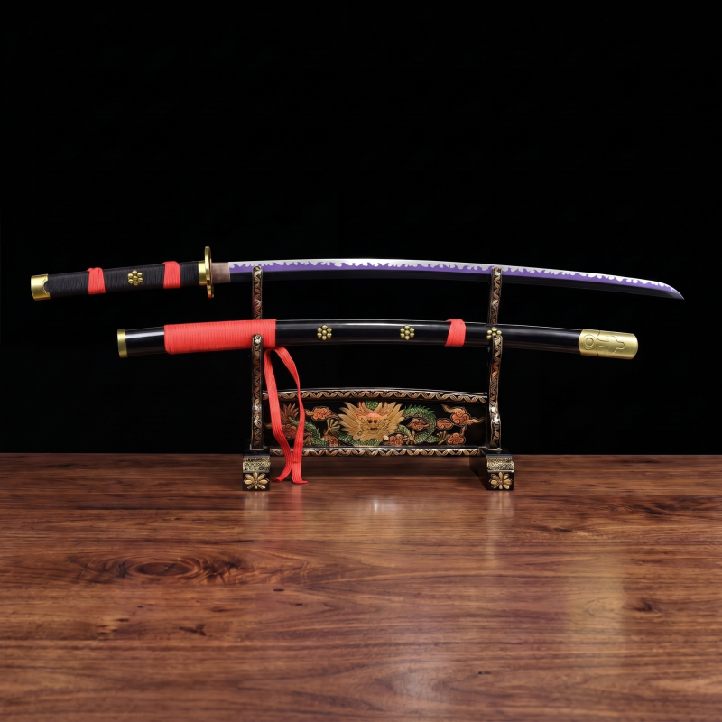 Katana Black Enma: One Piece (Acciaio al Carbonio 1060)