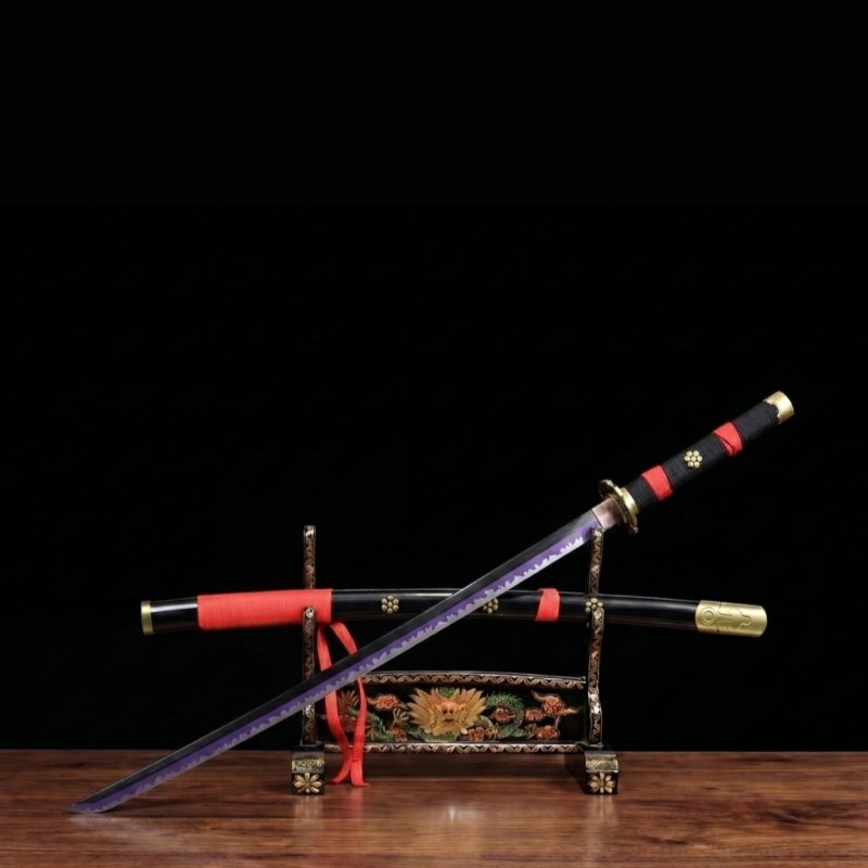 Katana Black Enma: One Piece (Acciaio al Carbonio 1060)