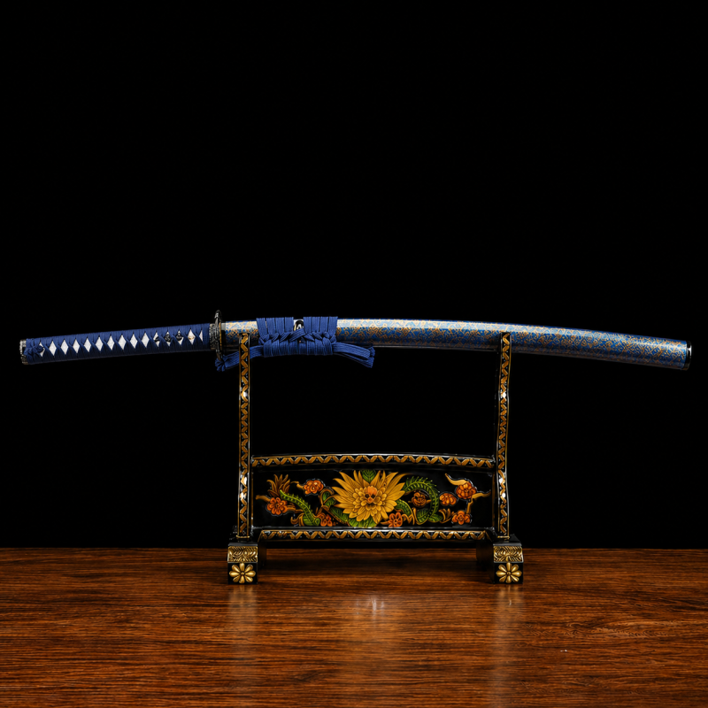 Katana Kazaguruma (Acciaio Damasco Blu)