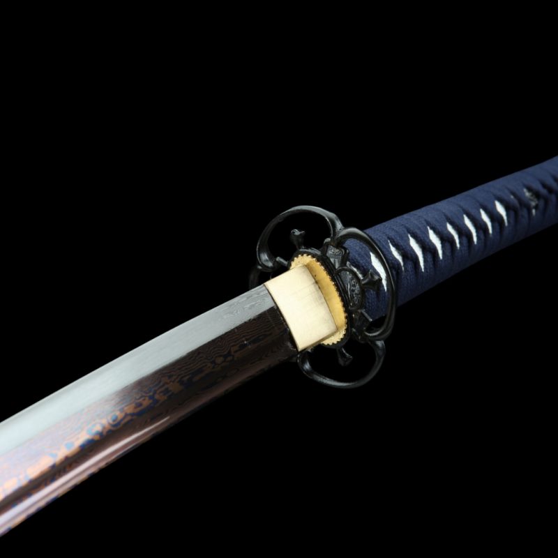 Katana Kazaguruma (Acciaio Damasco Blu)