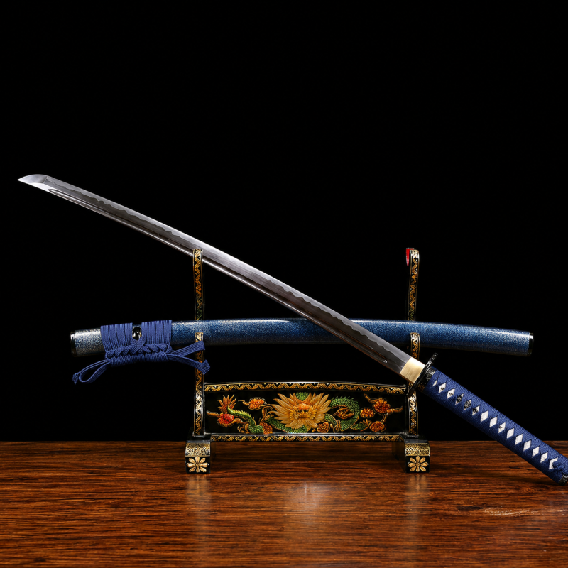 Katana Kazaguruma (Acciaio Damasco Blu)