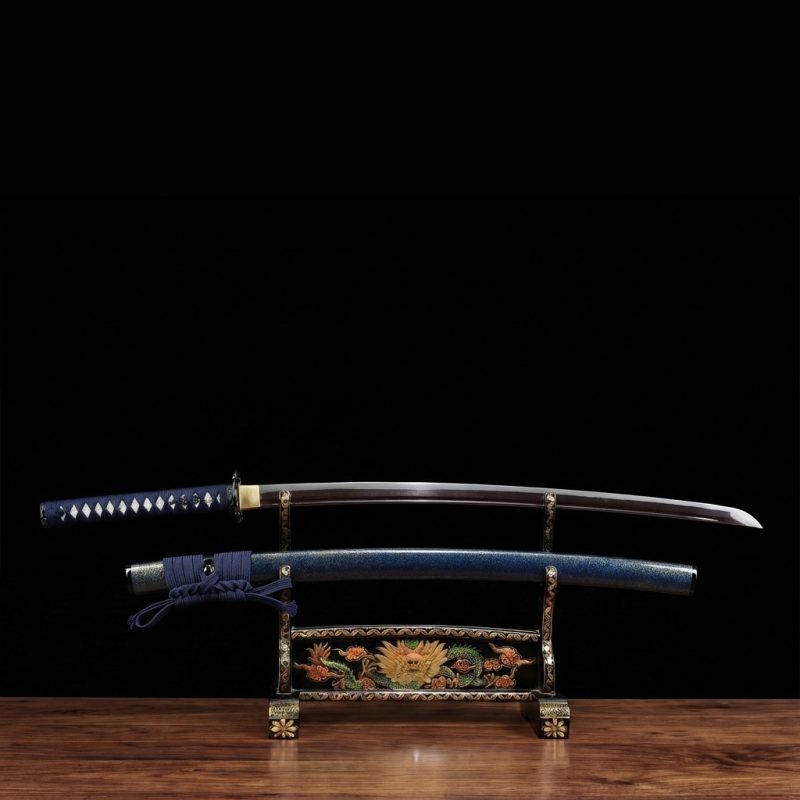 Katana Kazaguruma (Acciaio Damasco Blu)