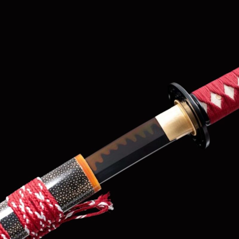 Katana Tachibana (Acciaio T10 con Hamon Autentico e Pelle di Razza)