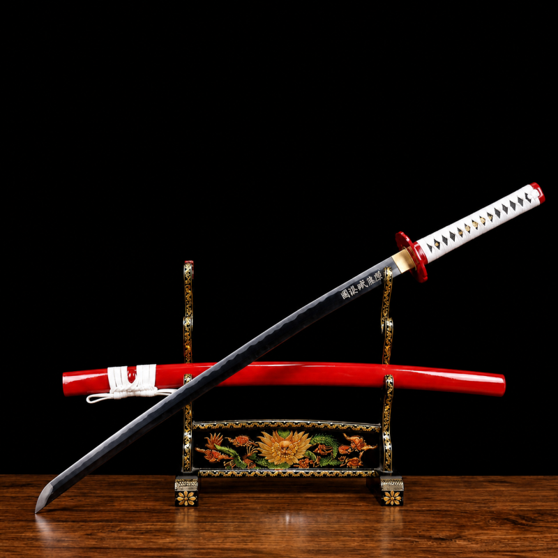 Katana di Giyuu Tomioka: Demon Slayer (Acciaio al Carbonio 1060)