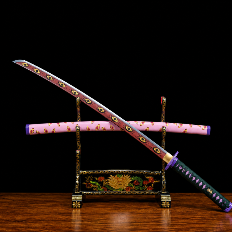 Katana di Kokushibo (Michikatsu Tsugikuni): Demon Slayer (Acciaio al Carbonio 1060)