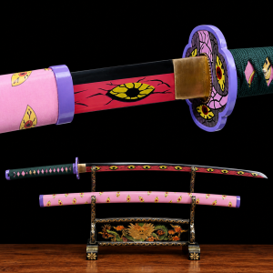 Katana di Kokushibo (Michikatsu Tsugikuni): Demon Slayer (Acciaio al Carbonio 1060)