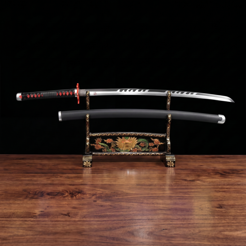 Katana di Tanjiro Kamado V2: Demon Slayer (Acciaio al Carbonio 1060)
