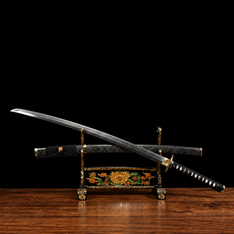 Katana Kogarashi (Acciaio T10 con Hamon Autentico "Fiamma")
