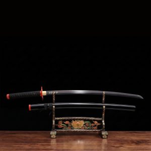 Katana Giyuu Noir V2: Demon Slayer (Acciaio al Carbonio 1060)