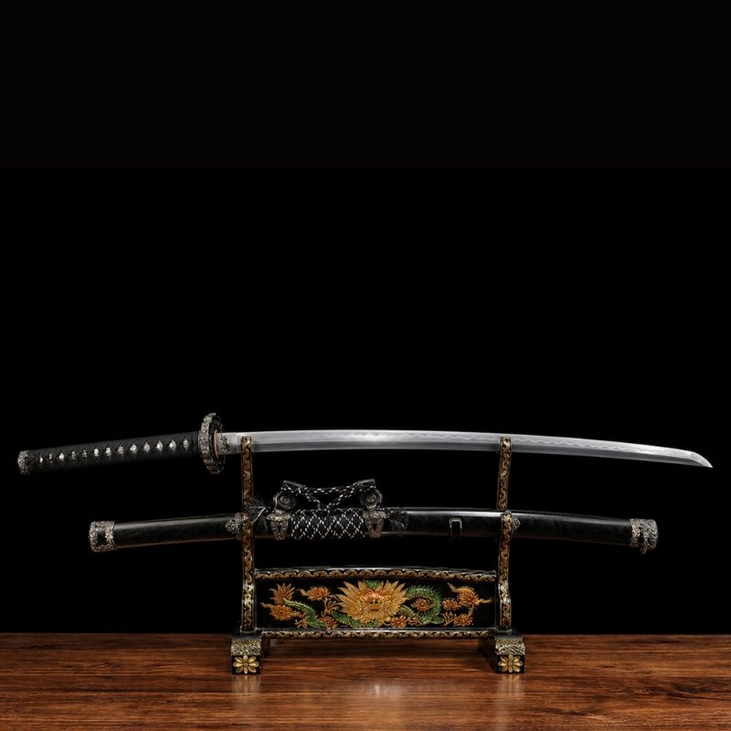 Katana Raikiri (Acciaio Damasco con Hamon Autentico)