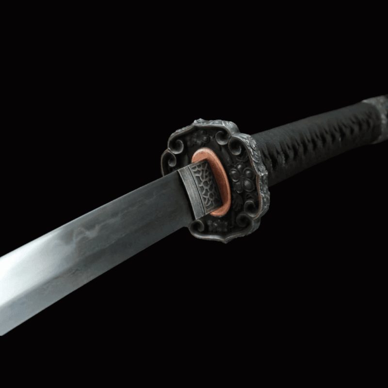 Katana Raikiri (Acciaio Damasco con Hamon Autentico)