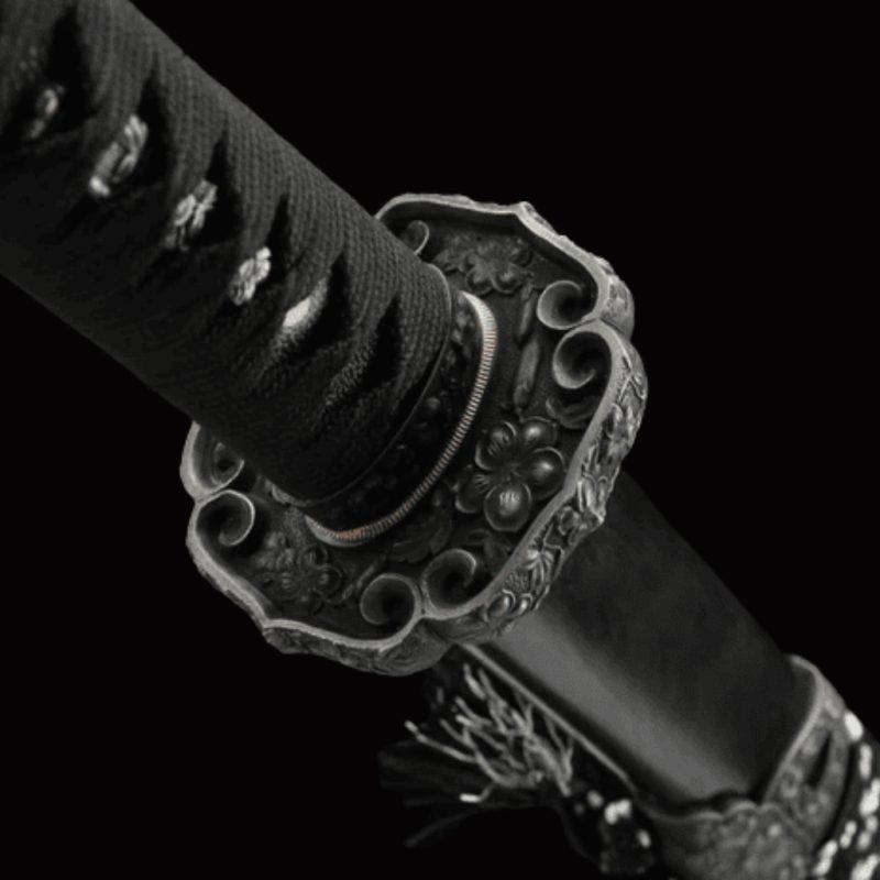 Katana Raikiri (Acciaio Damasco con Hamon Autentico)