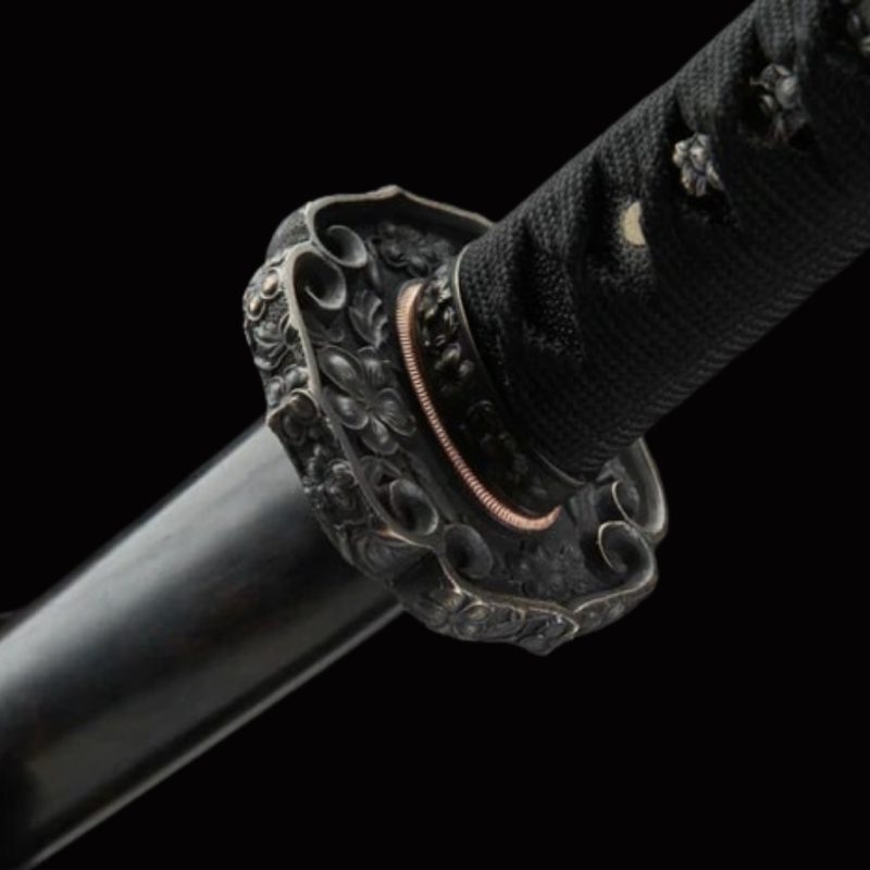 Katana Raikiri (Acciaio Damasco con Hamon Autentico)