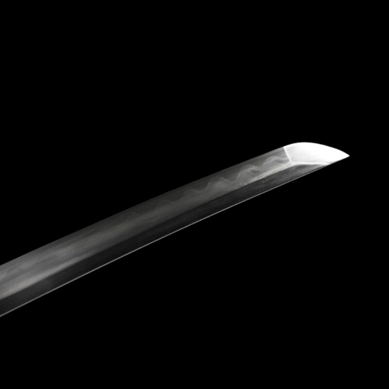 Katana Kihaku (Acciaio Damasco con Hamon Autentico e Pelle di Razza)