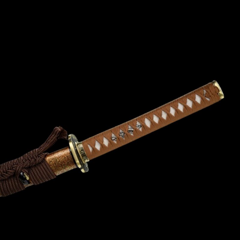 Katana Kihaku (Acciaio Damasco con Hamon Autentico e Pelle di Razza)