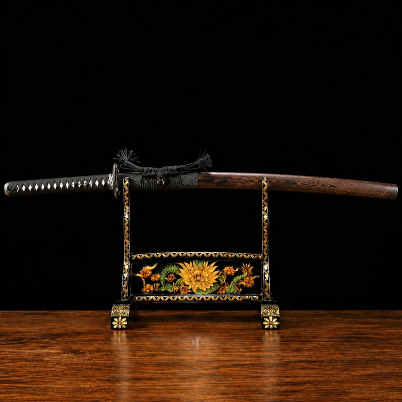 Katana Tsukuyomi (Acciaio Damasco con Hamon Autentico)