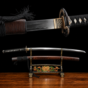 Katana Tsukuyomi (Acciaio Damasco con Hamon Autentico)