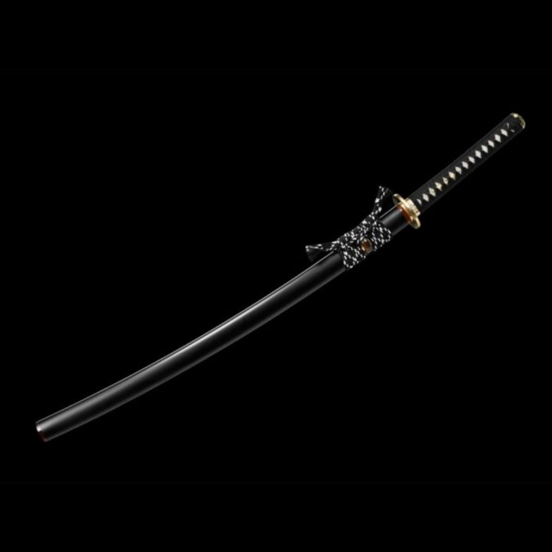 Katana Senka (Acciaio T10 con Hamon Autentico e Pelle di Razza)