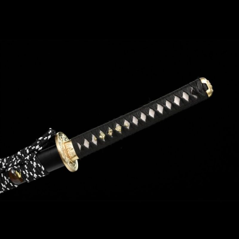 Katana Senka (Acciaio T10 con Hamon Autentico e Pelle di Razza)