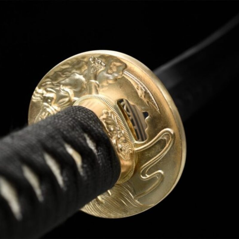 Katana Senka (Acciaio T10 con Hamon Autentico e Pelle di Razza)