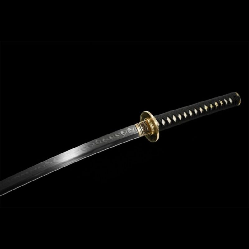 Katana Senka (Acciaio T10 con Hamon Autentico e Pelle di Razza)