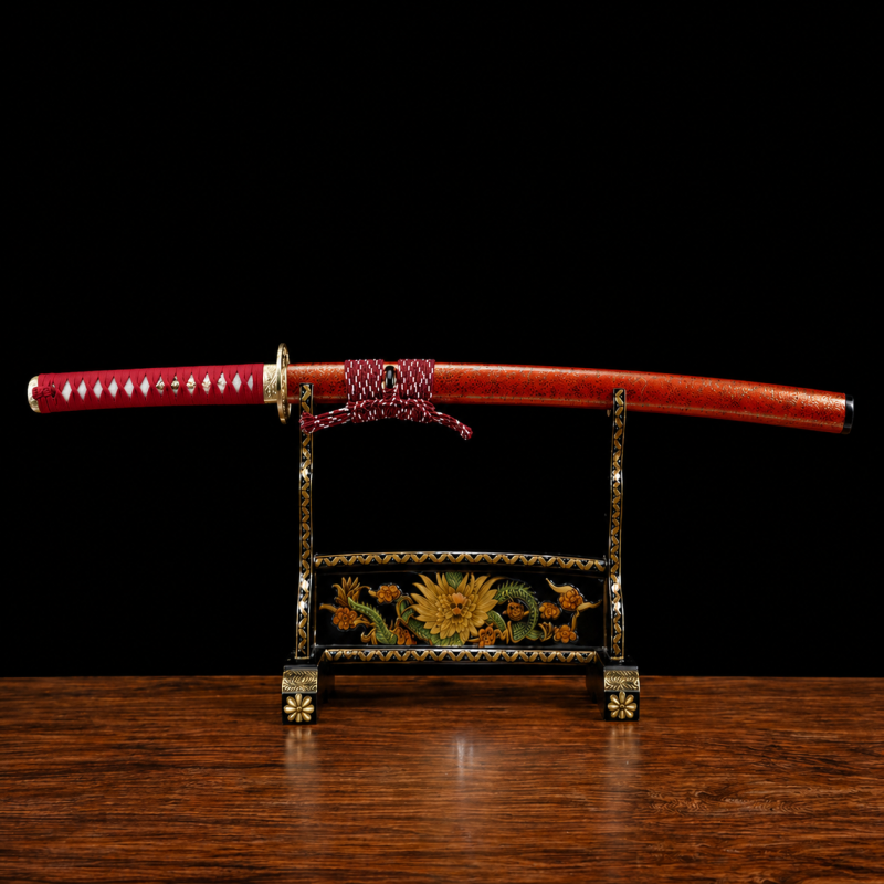 Katana Ginka (Acciaio Damasco Rosso)