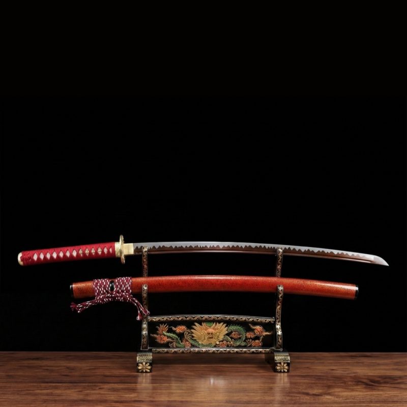 Katana Ginka (Acciaio Damasco Rosso)