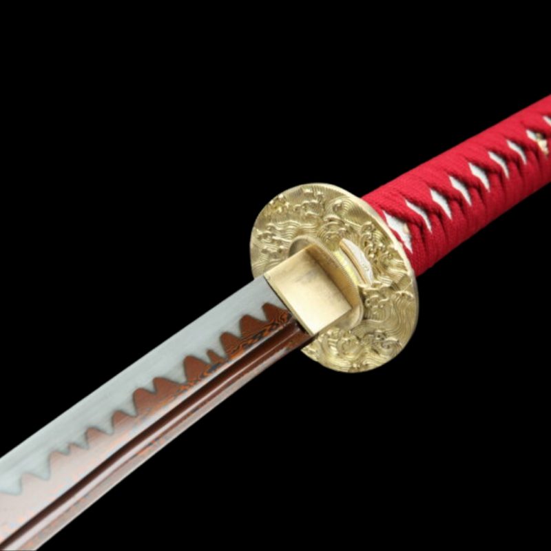 Katana Ginka (Acciaio Damasco Rosso)