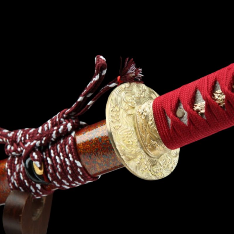 Katana Ginka (Acciaio Damasco Rosso)