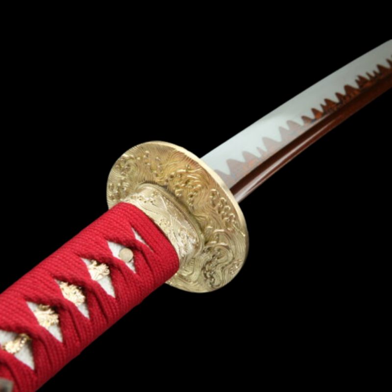 Katana Ginka (Acciaio Damasco Rosso)