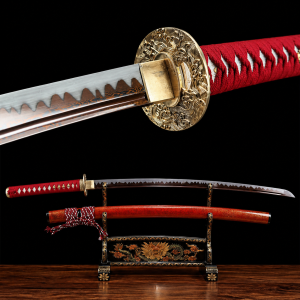 Katana Ginka (Acciaio Damasco Rosso)
