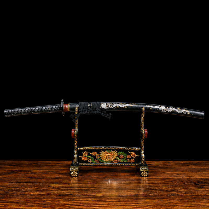 Katana Night (Acciaio al Carbonio 1060: Lama Nera)