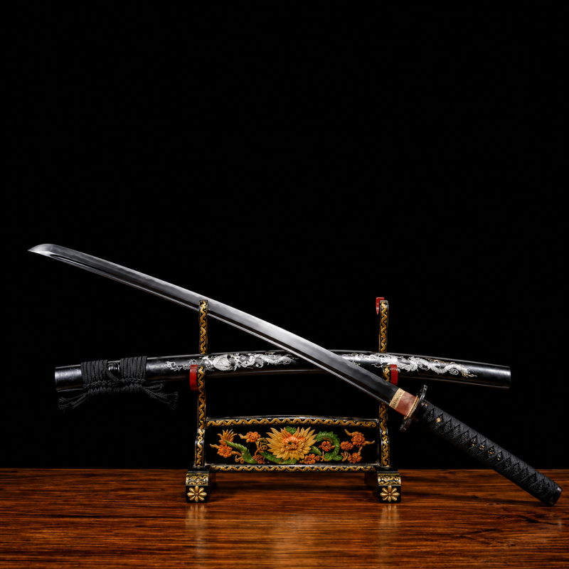 Katana Night (Acciaio al Carbonio 1060: Lama Nera)