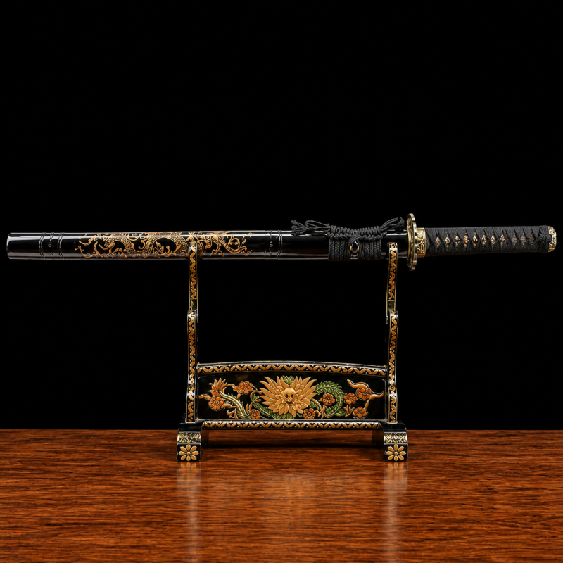 Katana Hisame (Acciaio Damasco Rosso)