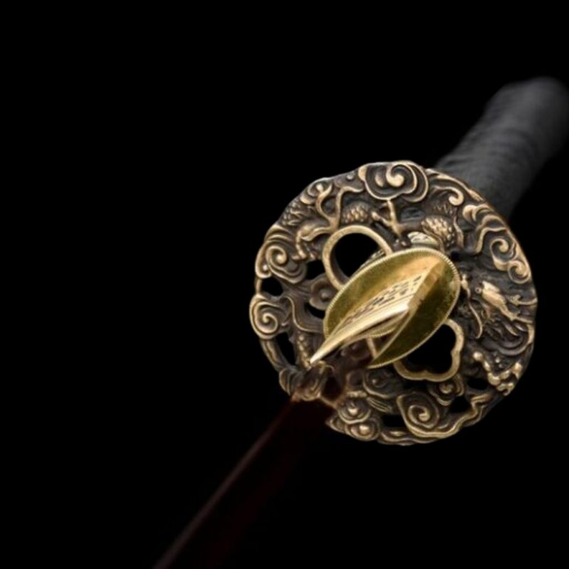 Katana Hisame (Acciaio Damasco Rosso)