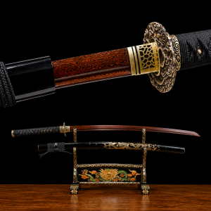 Katana Hisame (Acciaio Damasco Rosso)